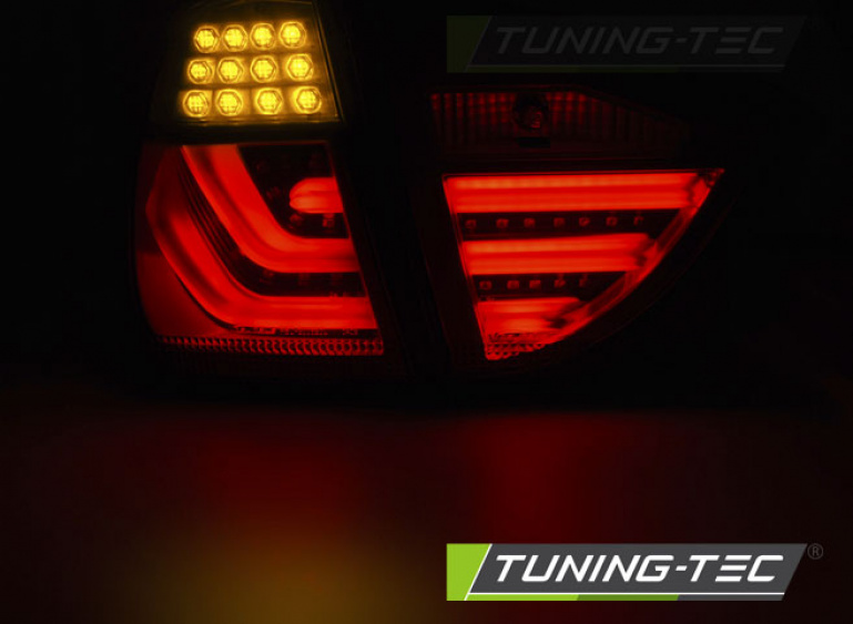 LED Lightbar Design Rückleuchten für BMW 3er E91 LCI Touring 09-11 rot/rauch
